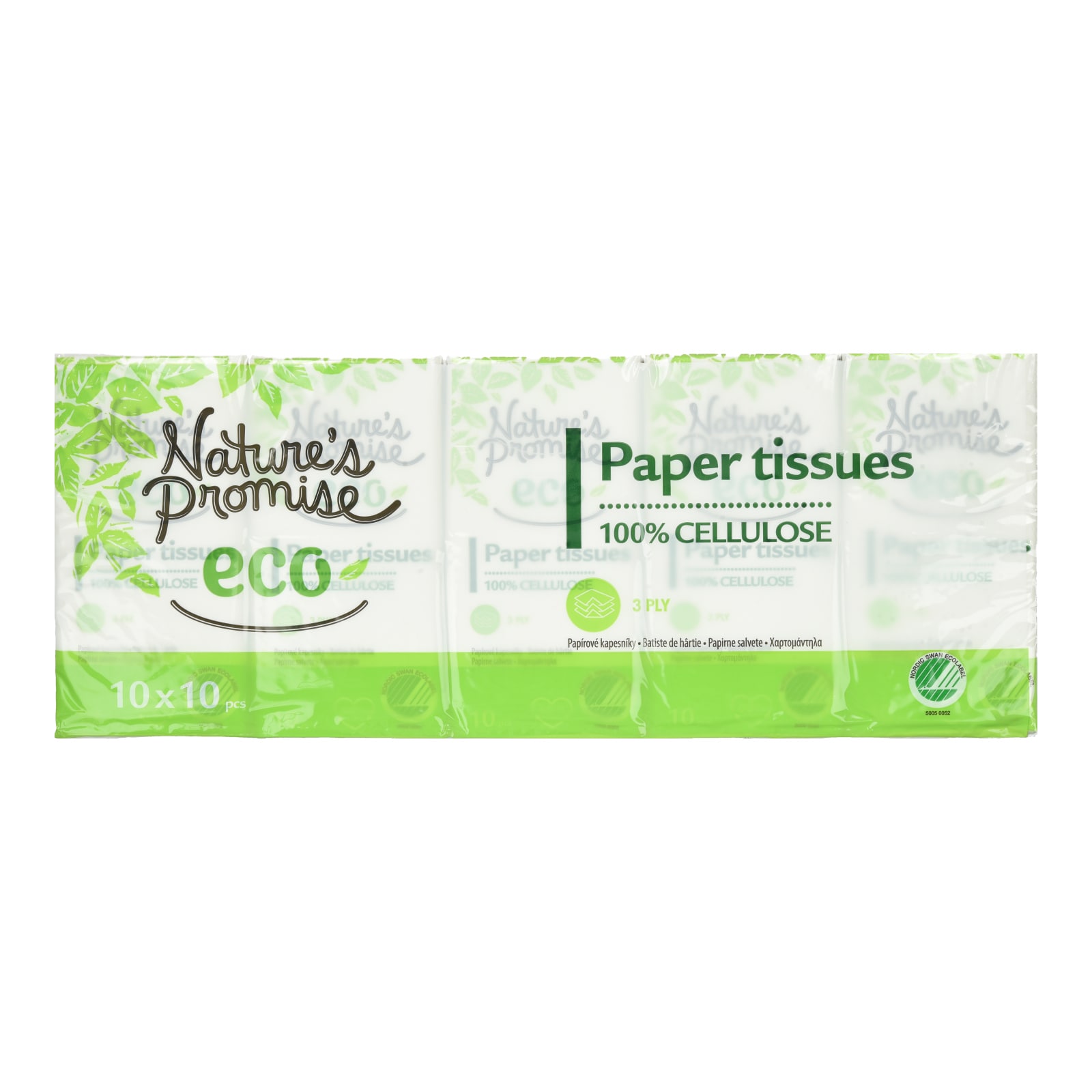 NATURE'S PROMISE Χαρτομάντηλα 3 Φύλλα 10x20.5g