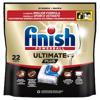 FINISH | Κάψουλες Πλυντηρίου Πιάτων Ultimate Plus Allin1 22 Τεμάχια