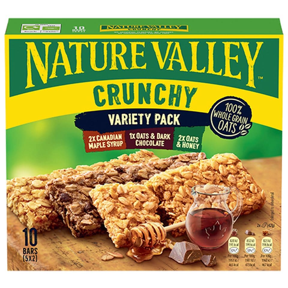 NATURE VALLEY Μπάρες Δημητριακών Crunchy Variety Pack 5x42g