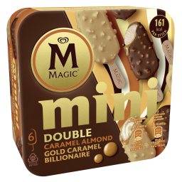 MAGIC | Παγωτό Ξυλάκι Mini Double Caramel Almond 6x47g