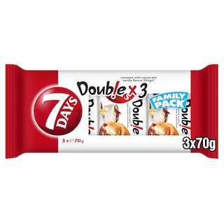 7DAYS | Κρουασάν Double Κακάο & Βανίλια 3x70g