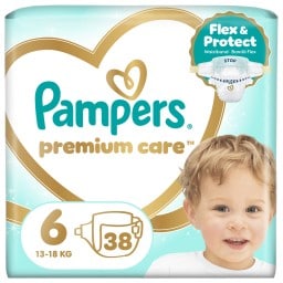 PAMPERS | Πάνες Μωρού Premium Care Νο6 38 Τεμάχια