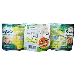 Μανιτάρια Κομμένα 115g 2+1 Δώρο