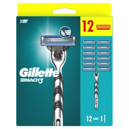 GILLETTE | Ξυριστική Μηχανή Mach3 + 12 Ανταλλακτικά 1 Τεμάχιο