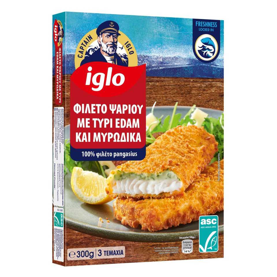 IGLO Φιλέτο Ψαριού Edam και Μυρωδικά 300g