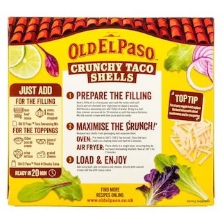 OLD EL PASO | Πίτες Καλαμποκιού Taco Shells Crunchy 135g
