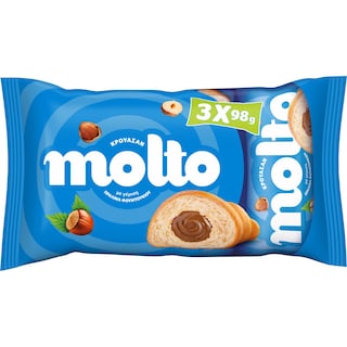 MOLTO | Κρουασάν Πραλίνα Φουντουκιού 3x98g