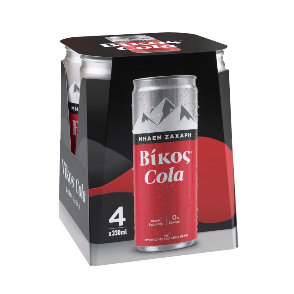 ΒΙΚΟΣ Αναψυκτικό Cola Zero Κουτί 4x330ml