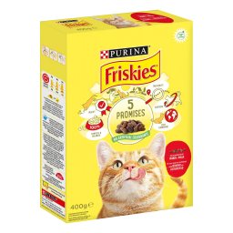 FRISKIES | ΞΗΡΑ ΤΡΟΦΗ ΓΑΤΑΣ ΒΟΔΙΝΟ,ΚΟΤΟΠΟΥΛΟ ΚΑΙ ΣYKΩΤΙ 400 GR