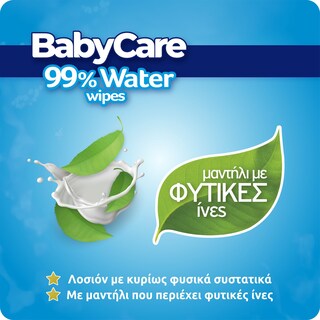 BABY CARE | Μωρομάντηλα 99% Water 2x20 Τεμάχια