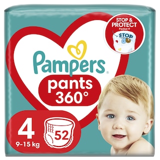 PAMPERS | Πάνες Βρακάκι Μωρού Pants Νο4 52 Τεμάχια