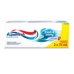 AQUAFRESH | Οδοντόκρεμα Fresh & Minty 2x75ml