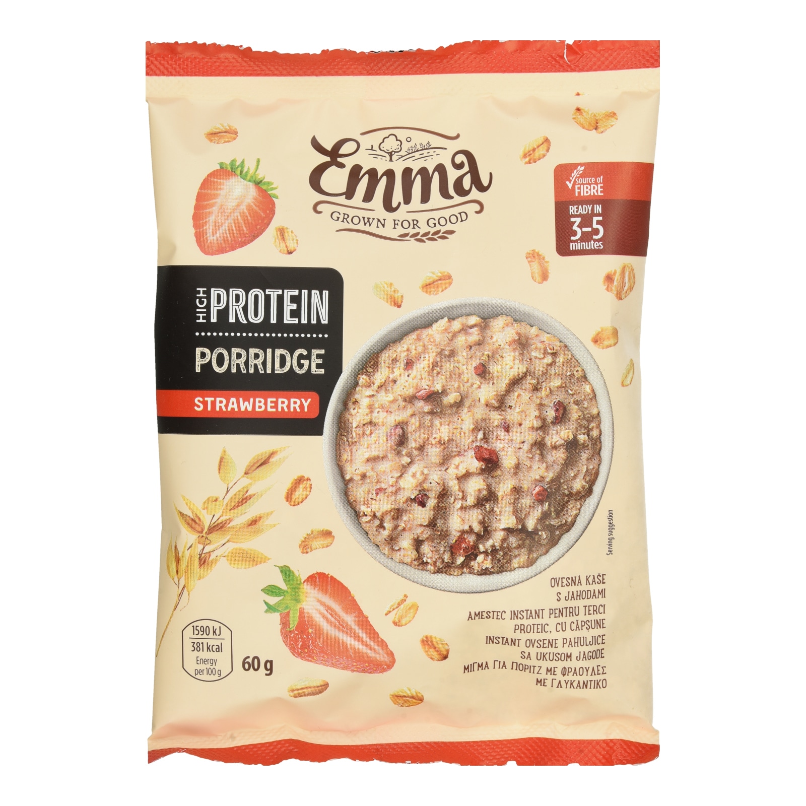 Μείγμα Πόριτζ Πρωτείνης με Φράουλες 60g