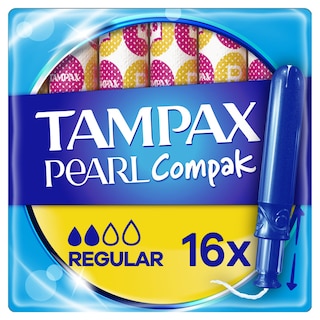 TAMPAX | Ταμπόν Compak Pearl Regular 16 Τεμάχια