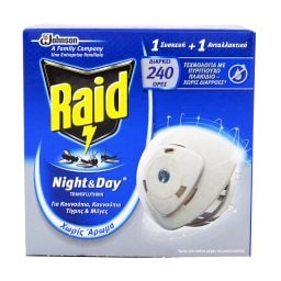 RAID | Εντoμοαπωθητικό Σετ Night & Day με Ανταλλακτικό 1 Τεμάχιο