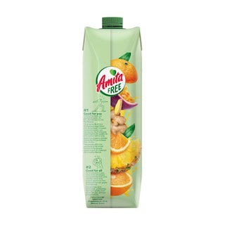 AMITA | Φρουτοποτό Immunity Free Ανανάς Πορτοκάλι Ginger 1lt