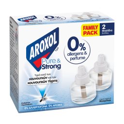 AROXOL | Αντικουνουπικό Υγρό Pure & Strong Ανταλλακτικό 2x25ml
