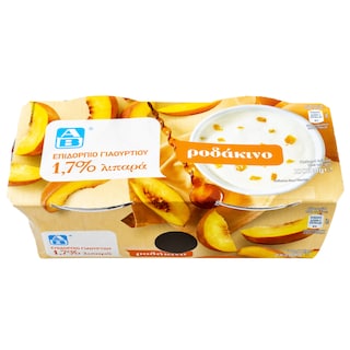 ΑΒ | Επιδόρπιο Γιαουρτιού Ροδάκινο 2x200g