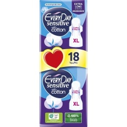 EVERY DAY | Sanitary Pads Sensitive Extra Long Ultra Plus 18 Pieces