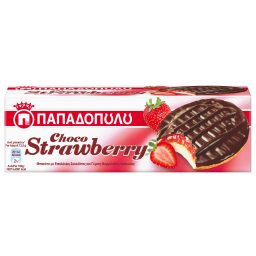 ΠΑΠΑΔΟΠΟΥΛΟΥ | Μπισκότα Μαρμελάδα Φράουλα Σοκολάτα 150g