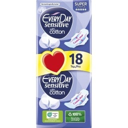 EVERY DAY | Sanitary Pads Sensitive Super Ultra Plus 18 Pieces