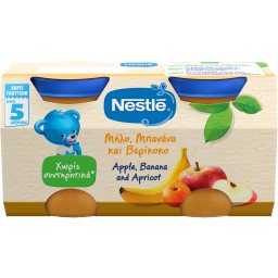NESTLE | Παιδική Τροφή Μήλο Βερίκοκο Μπανάνα 2x125g