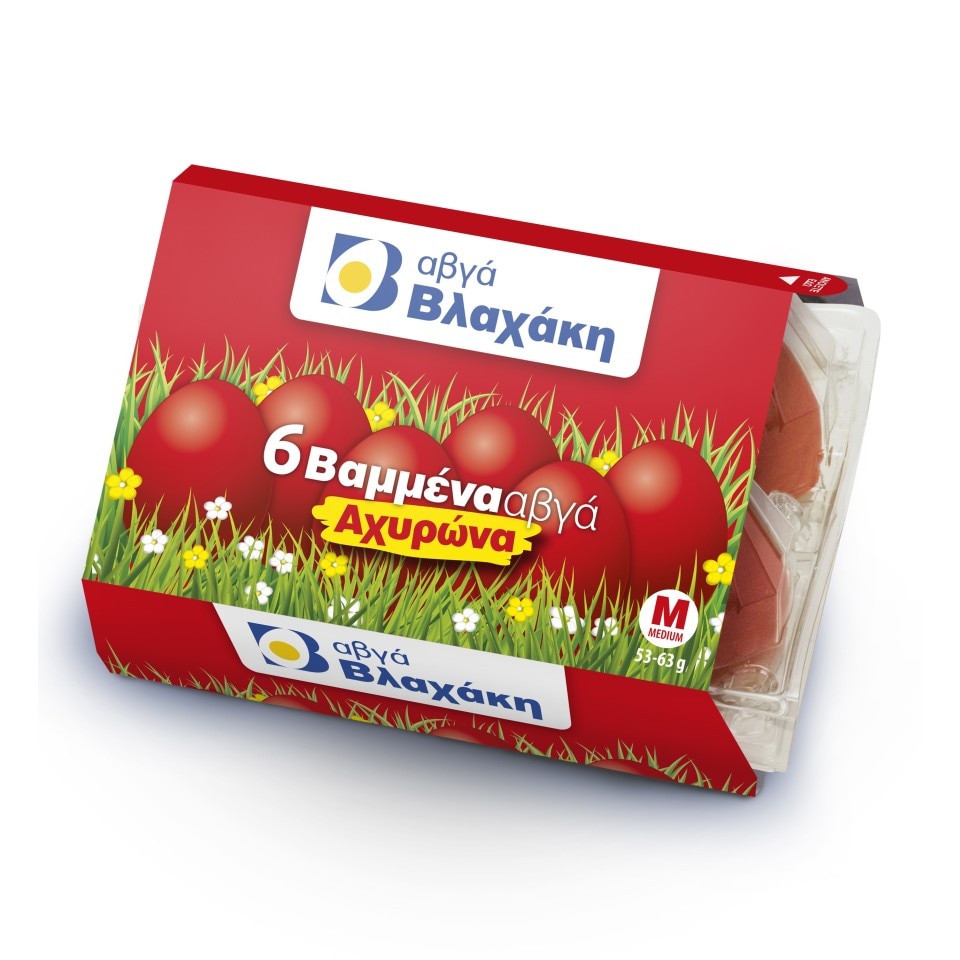 ΒΛΑΧΑΚΗΣ Βαμμένα Αυγά Αχυρώνα Medium 6 Τεμάχια