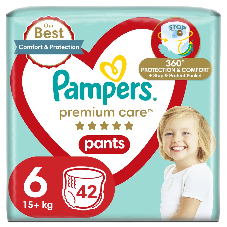 Πάνες Βρακάκι Μωρού Premium Care Pants Νο6 42 Τεμάχια