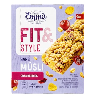EMMA | Μπάρες Μούσλι με Κράνμπερι 6x25g