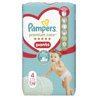 PAMPERS | Πάνες Βρακάκι Μωρού Premium Care Pants Νο4 58 Τεμάχια