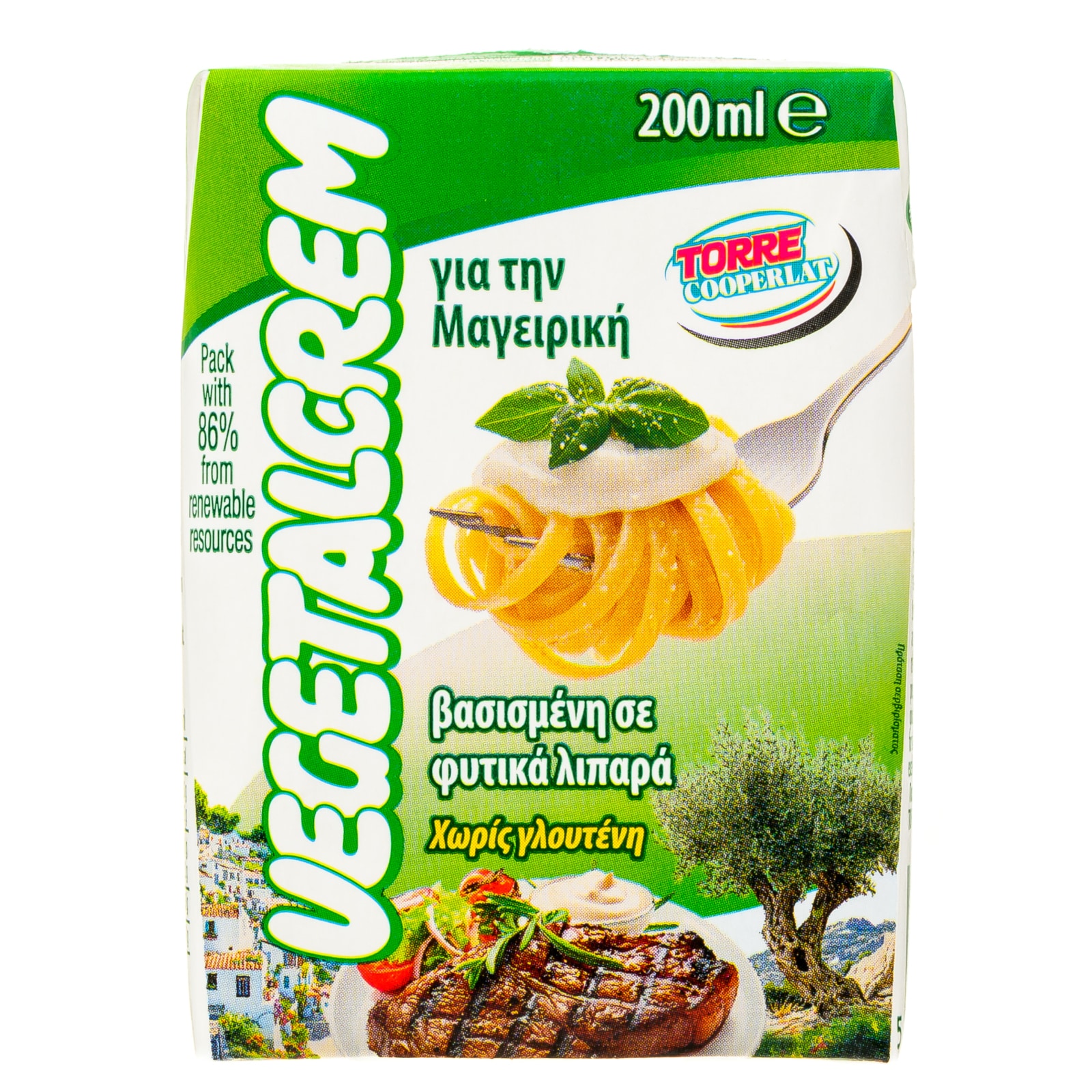 Vegetalcrem Κρέμα Μαγειρικής Χωρίς Γλουτένη 200ml