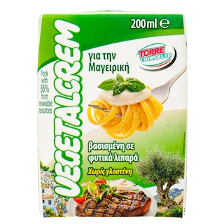 TORRE | Vegetalcrem Κρέμα Μαγειρικής Χωρίς Γλουτένη 200ml