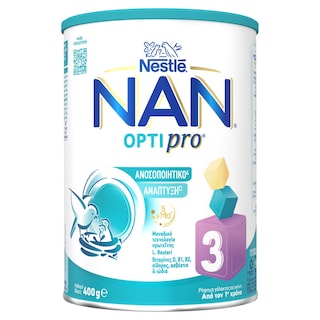 NAN | Γάλα Νηπιακό Σκόνη Optipro Νο3 1+ Ετών 400gr