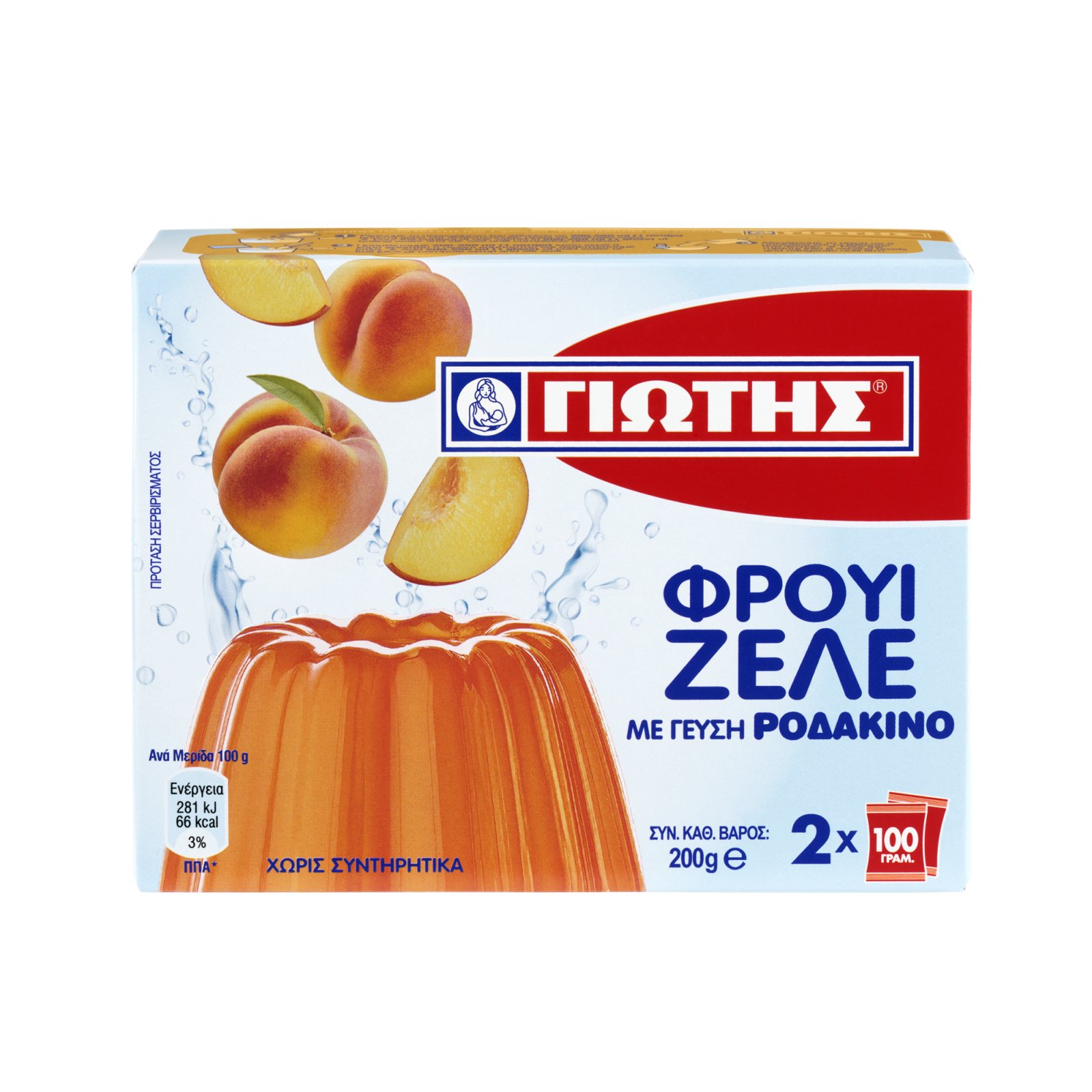 Φρουί Ζελέ Ροδάκινο 2x100g