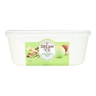DREAM & CO | Παγωτό Βανίλια Κακάο Φυστίκι Μπανάνα 1kg