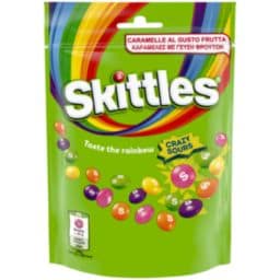SKITTLES | Καραμέλες Φρούτων Crazy Sours 136g