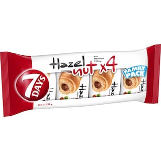 7DAYS | Κρουασάν Πραλίνα Φουντουκιού 4x70g