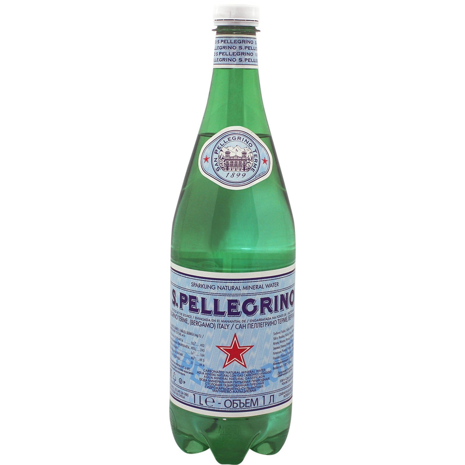 SAN PELLEGRINO Ανθρακούχο Νερό Φυσικό Μεταλλικό Φιάλη 1lt
