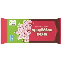 ΙΟΝ | Σοκολάτα Γάλακτος Αμυγδάλου με Στέβια 60g