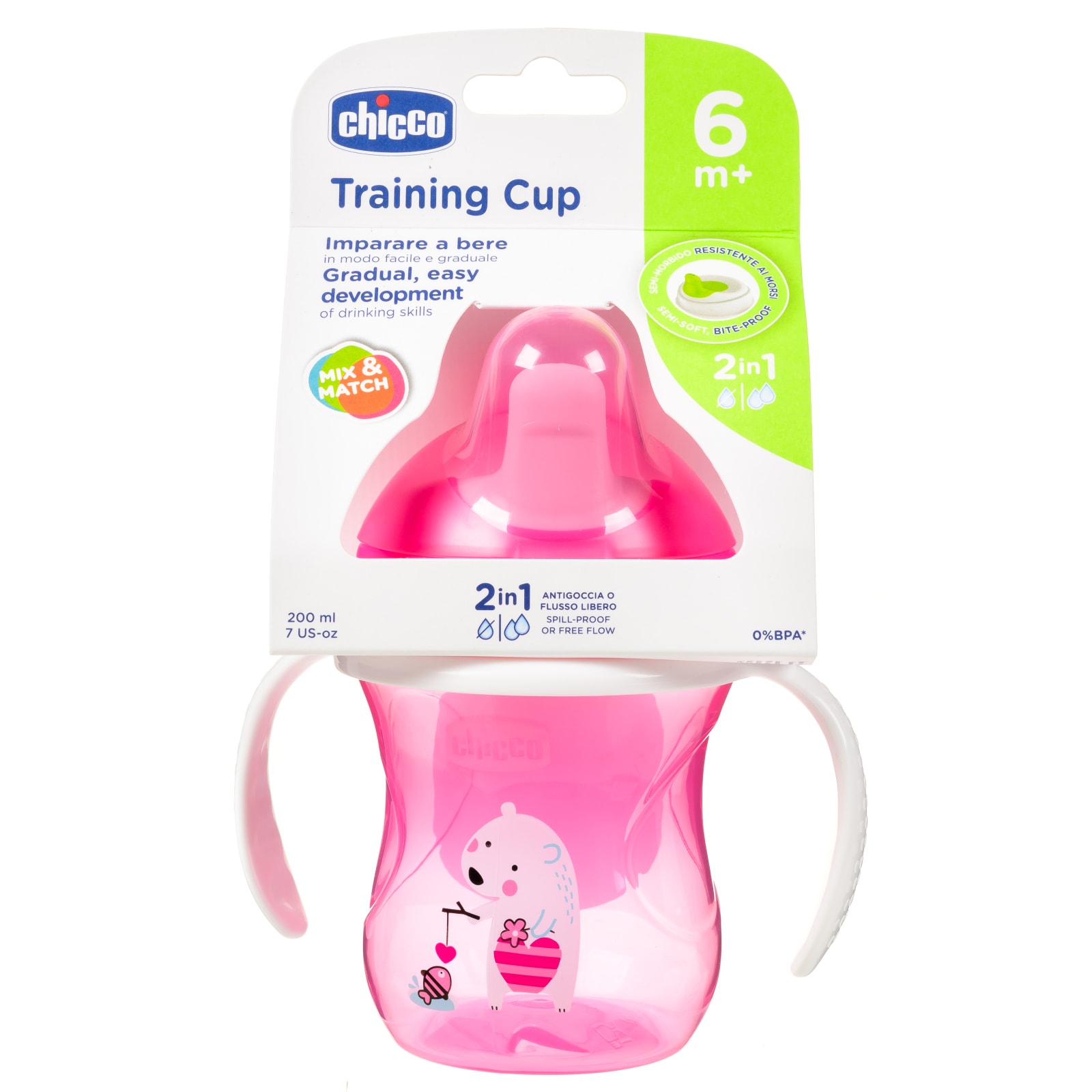 Εκπαιδευτικό Κύπελλο 6m+ Ροζ 1 Τεμάχιο