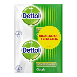 DETTOL | Σαπούνι Κλασικό Αντιβακτηριδιακό 4x100g