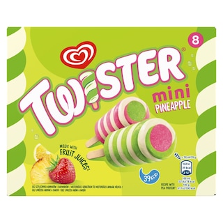 ΕΒΓΑ | Παγωτό Twister Mini Pineapple 8x39g