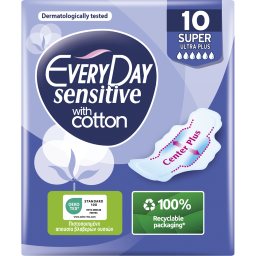 EVERY DAY | Σερβιέτες Sensitive Super Ultra Plus 10 Τεμάχια