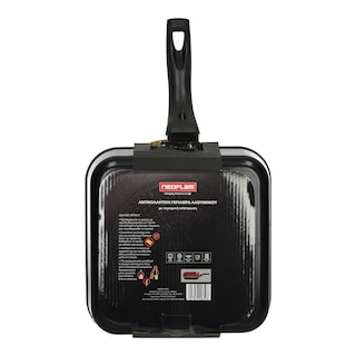 NEOFLAM | NEOFLAM GRILL PAN 24CM BLACK RED