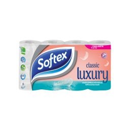 SOFTEX | Χαρτί Υγείας Luxury Classic 4 Φύλλα 8 Ρολά 720g