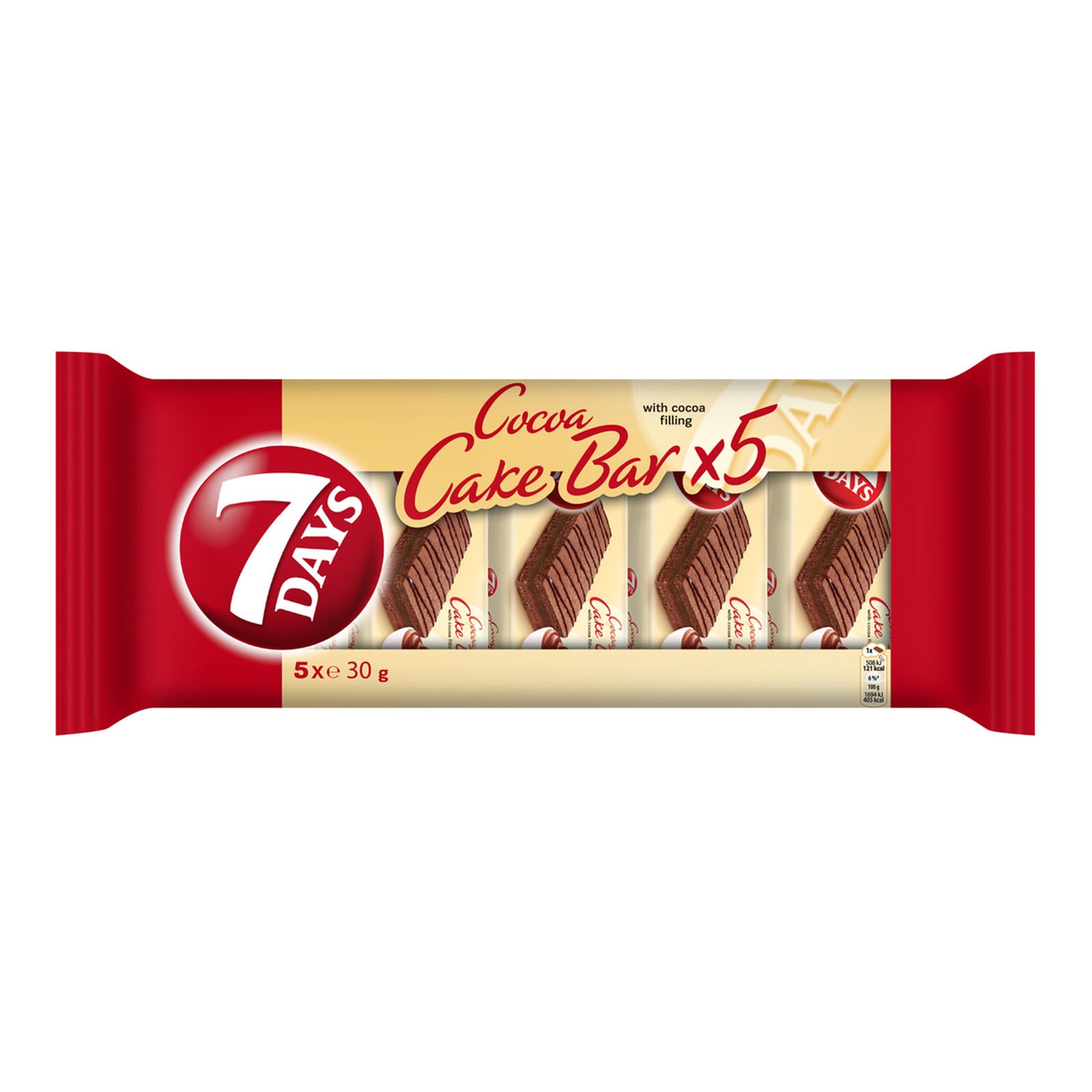 Cake Bar Κακάο με Γέμιση Κακάο 5x30g