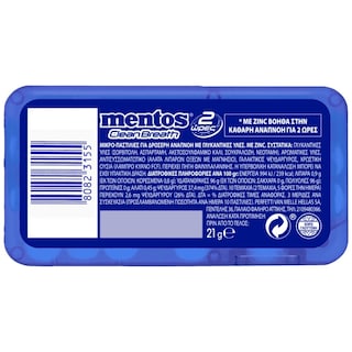 MENTOS | Candies Clean Breath Peppermint 21g