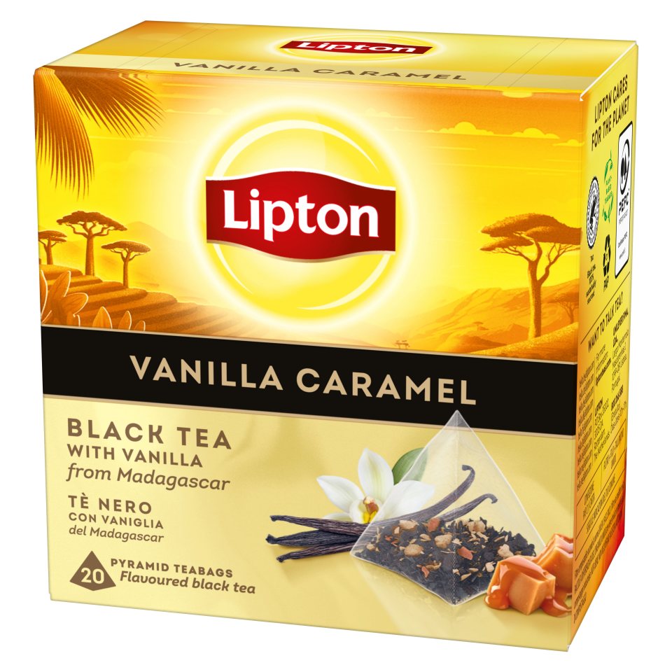 LIPTON Τσάι Μαύρο Βανίλια Καραμέλα 20x1.7gr