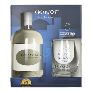 SKINOS | Λικέρ Μαστίχα 700ml + Med Ποτήρι