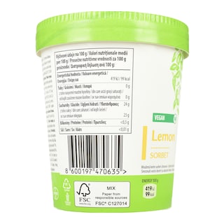 NATURE'S PROMISE | Παγωτό Sorbet Lemon 310g